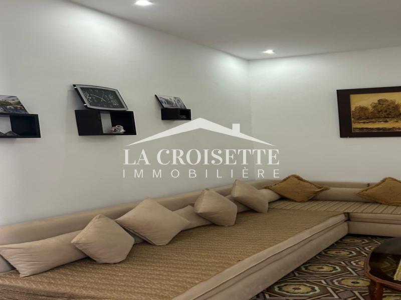 Rez-de-chaussée de villa meublé S+2 avec terrasse à Sidi Bou Saïd